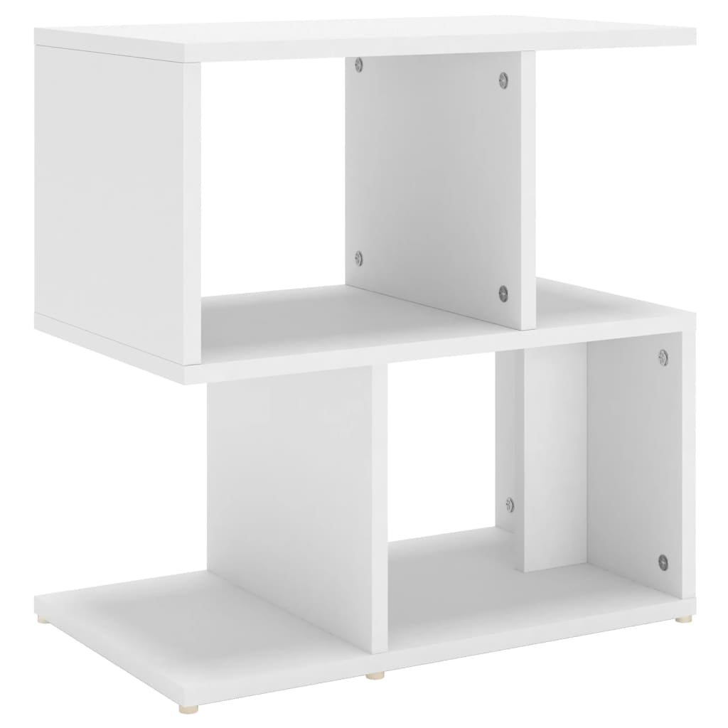 sengebord 50x30x51,5 cm konstrueret træ hvid