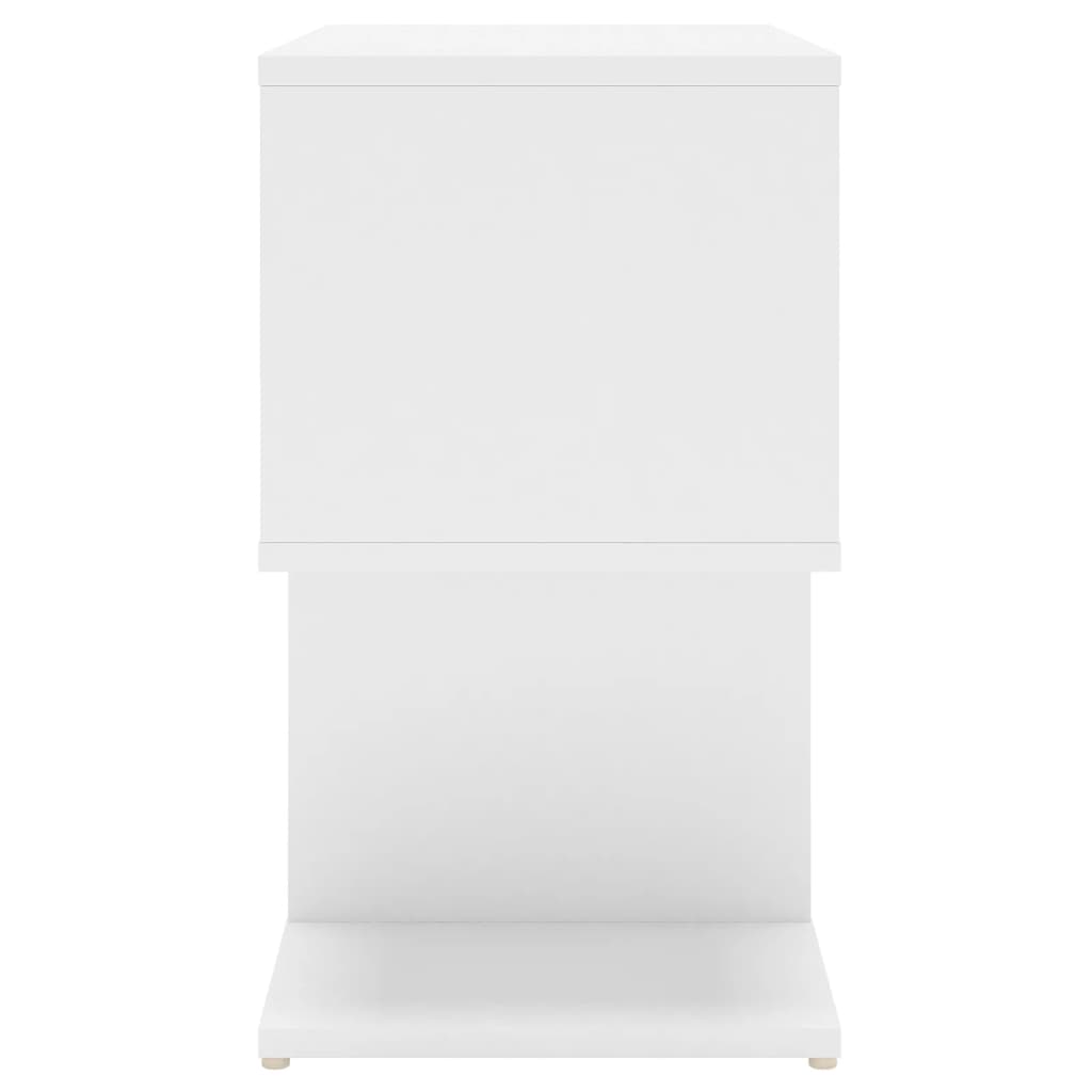sengebord 50x30x51,5 cm konstrueret træ hvid