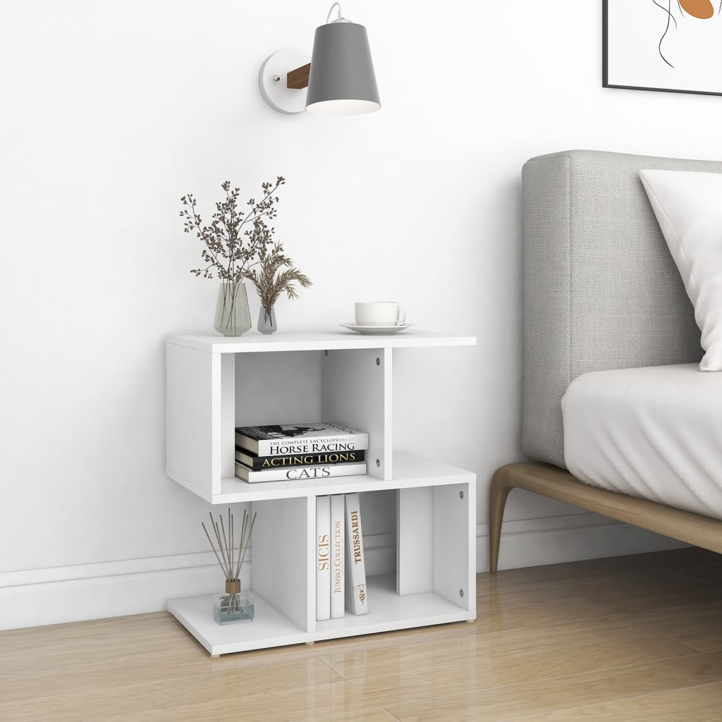 vidaXL sengebord 50x30x51,5 cm konstrueret træ hvid