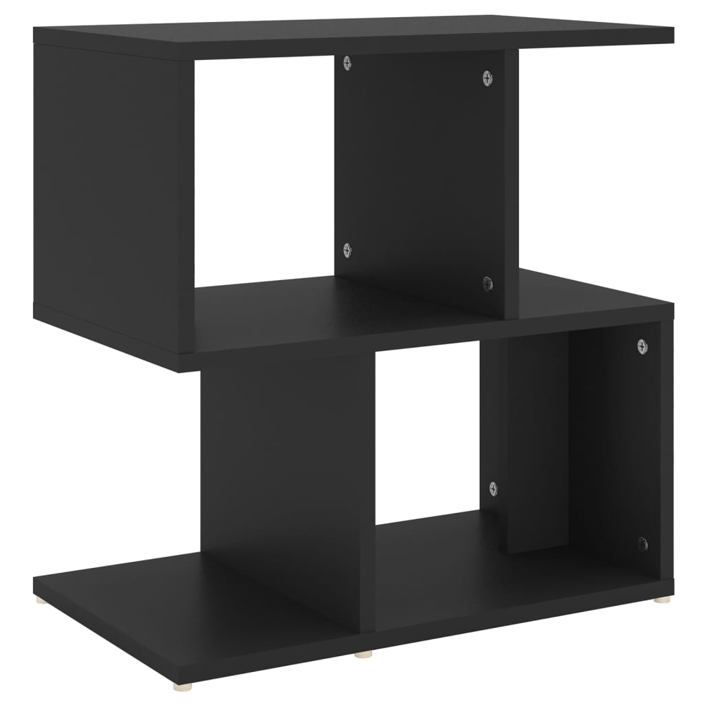 sengebord 50x30x51,5 cm konstrueret træ sort