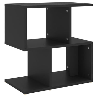 sengebord 50x30x51,5 cm konstrueret træ sort