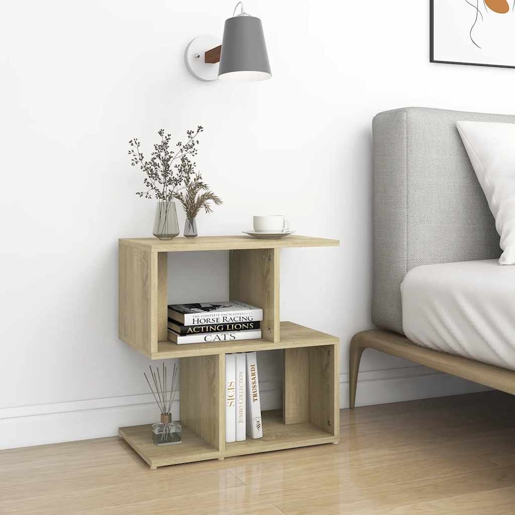 sengebord 50x30x51,5 cm konstrueret træ sonoma-eg billede