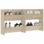 væghængt skoskab 2 stk. 60x18x60 cm konstrueret træ sonoma-eg