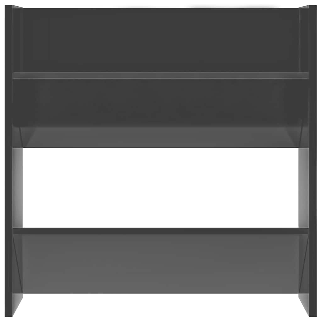 væghængt skoskab 2 stk. 60x18x60cm konstrueret træ grå højglans
