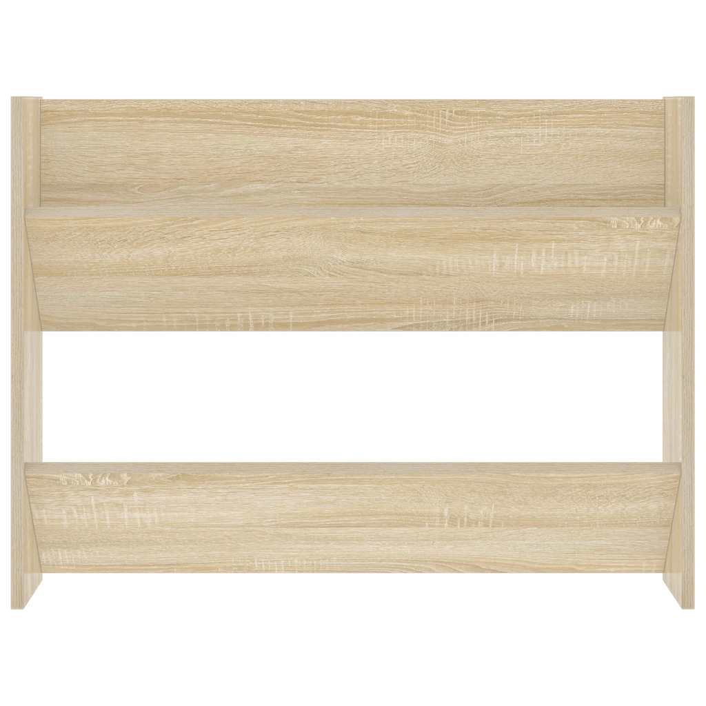væghængt skoskab 2 stk. 80x18x60 cm konstrueret træ sonoma-eg