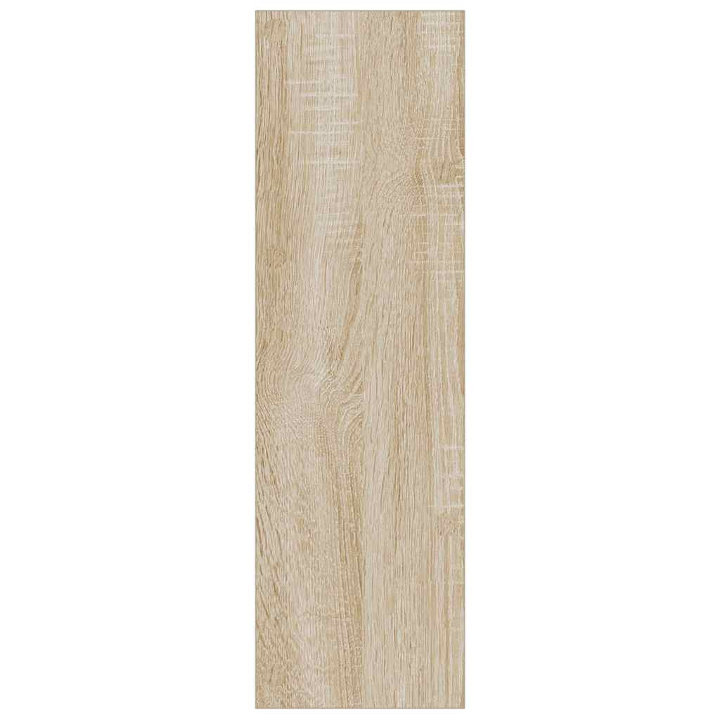 væghængt skoskab 2 stk. 80x18x60 cm konstrueret træ sonoma-eg