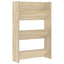 væghængt skoskab 60x18x90 cm spånplade sonoma-eg