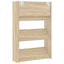 væghængt skoskab 60x18x90 cm spånplade sonoma-eg