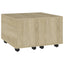 sofabord 60x60x38 cm konstrueret træ sonoma-eg