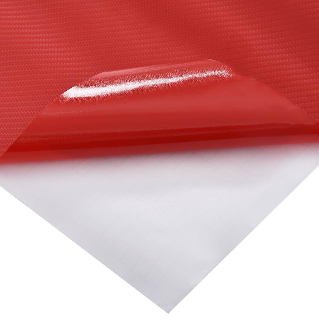 bilfolier 2 stk. 100x150 cm + 50x150 cm 4D rød