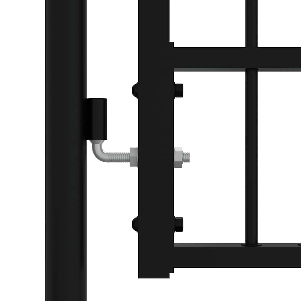hegnslåge KAMPEN med spydtop sort 394,5x150 cm stål