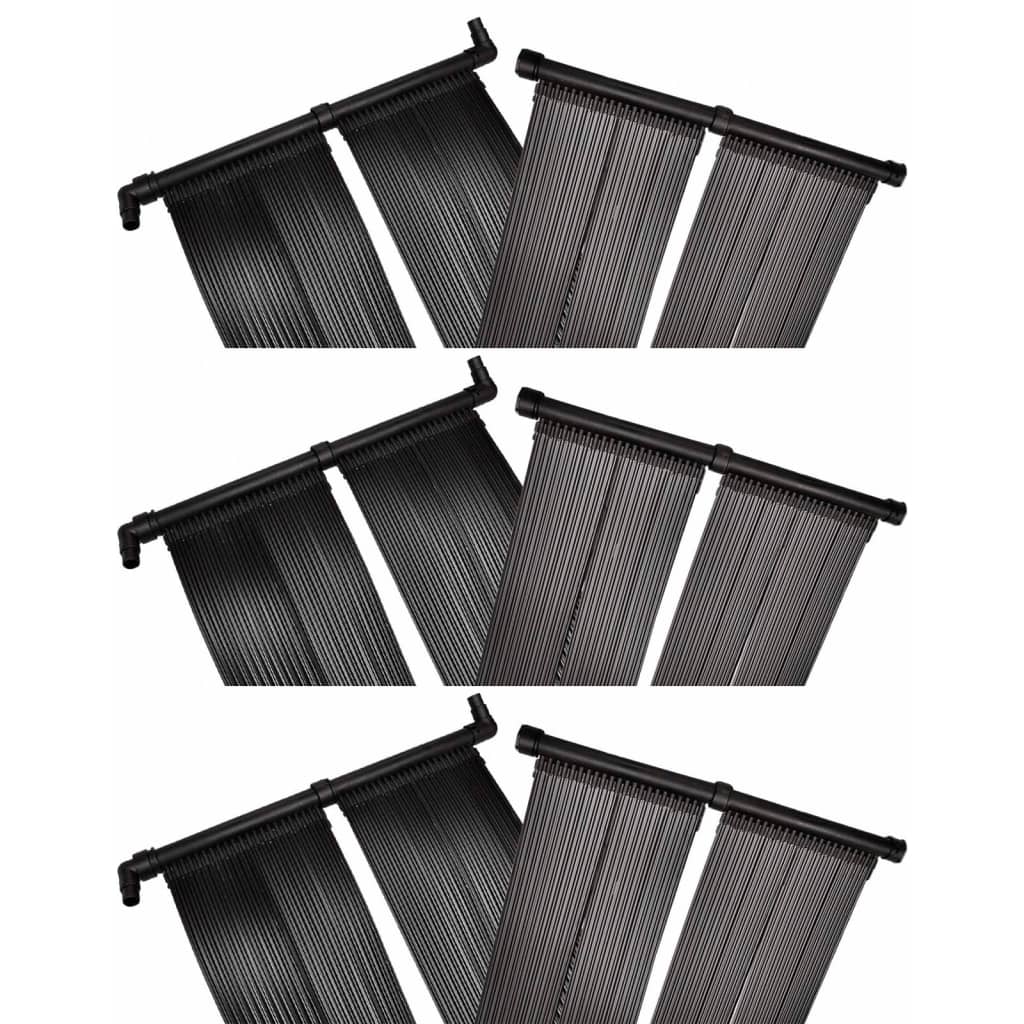 soldrevne varmepaneler til pool 6 stk. 80x620 cm billede
