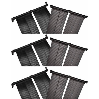soldrevne varmepaneler til pool 6 stk. 80x620 cm