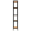 bogreol 80x30x180 cm stål og konstrueret træ