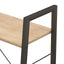 stigereol med 3 hylder 56x35x108 cm lysebrun og sort