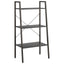 stigereol med 3 hylder 56x35x108 cm sort