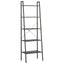 stigereol med 5 hylder 56x35x174 cm sort