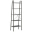 stigereol med 5 hylder 56x35x174 cm sort