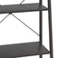 stigereol med 5 hylder 56x35x174 cm sort