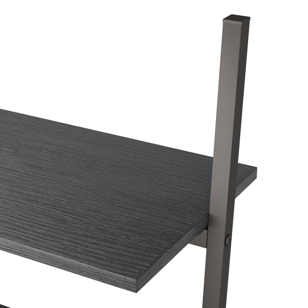 stigereol med 3 hylder 64x34x116 cm sort