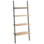 stigereol med 4 hylder 64x34x150,5 cm lysebrun og sort