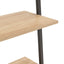 stigereol med 5 hylder 64x34x185,5 cm lysebrun og sort