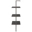 stigereol med 3 hylder 64x35x120,5 cm sort