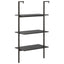 stigereol med 3 hylder 64x35x120,5 cm sort
