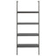 stigereol med 4 hylder 64x35x152,5 cm sort