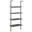 stigereol med 4 hylder 64x35x152,5 cm sort