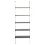 stigereol med 5 hylder 64x35x185 cm sort