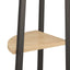 stigereol med 3 hylder 45,5x31,5x120 cm lysebrun og sort