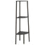 stigereol med 3 hylder 45,5x31,5x120 cm sort