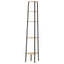 stigereol med 5 hylder 45,5x31,5x180 cm lysebrun og sort