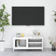 tv-skab 90x30x44 cm stål og glas hvid