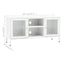 tv-skab 105x35x52 cm stål og glas hvid