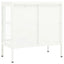 skænk 70x35x70 cm stål og glas hvid