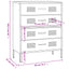 kommode 80x35x101,5 cm Marineblå
