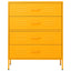 kommode 80x35x101,5 cm Sennepsgul