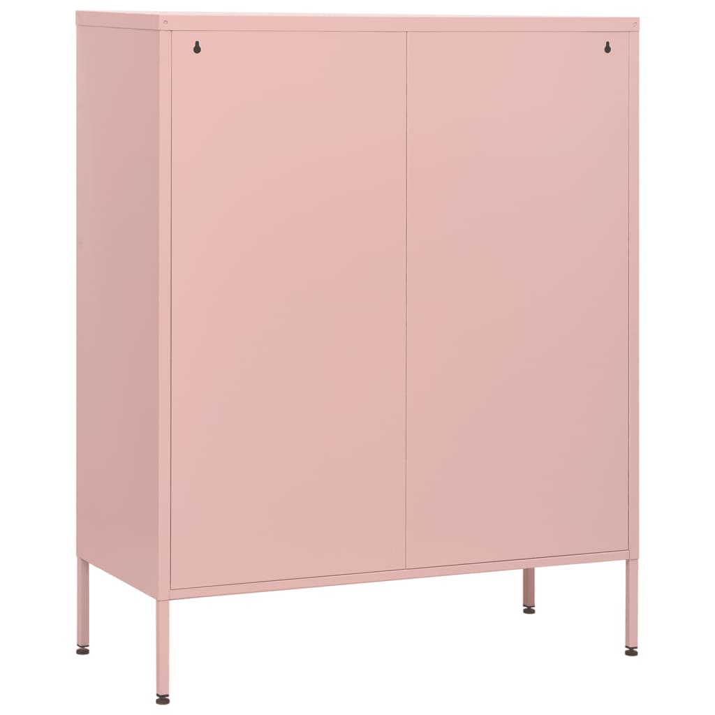 kommode 80x35x101,5 cm Lyserød