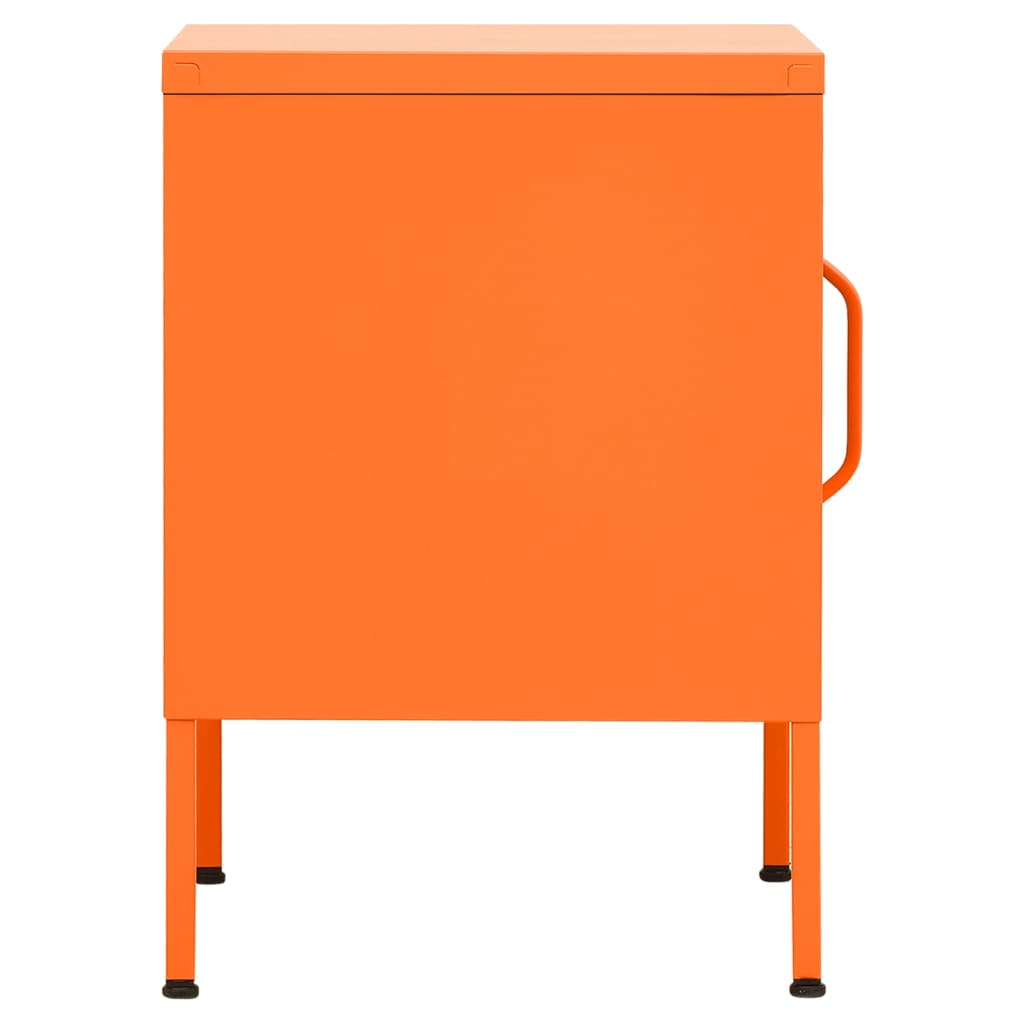 natbord 35x35x51 cm stål orange
