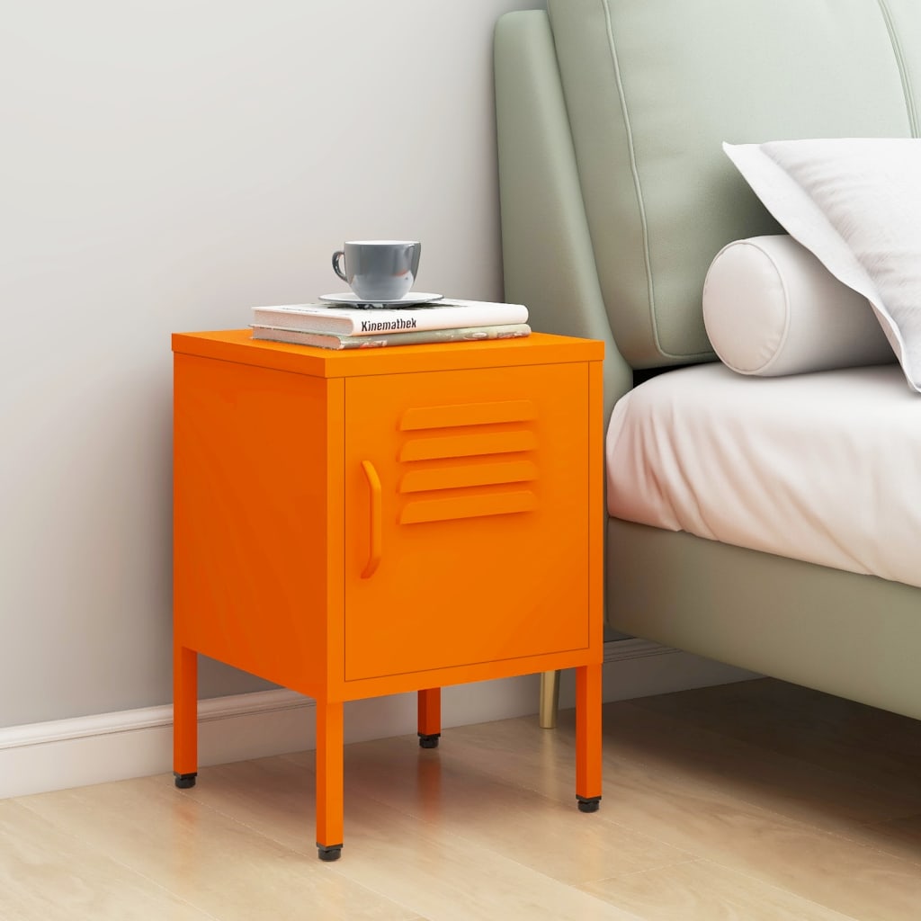 natbord 35x35x51 cm stål orange billede
