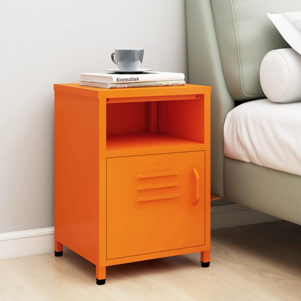 natbord 35x35x51 cm stål orange billede