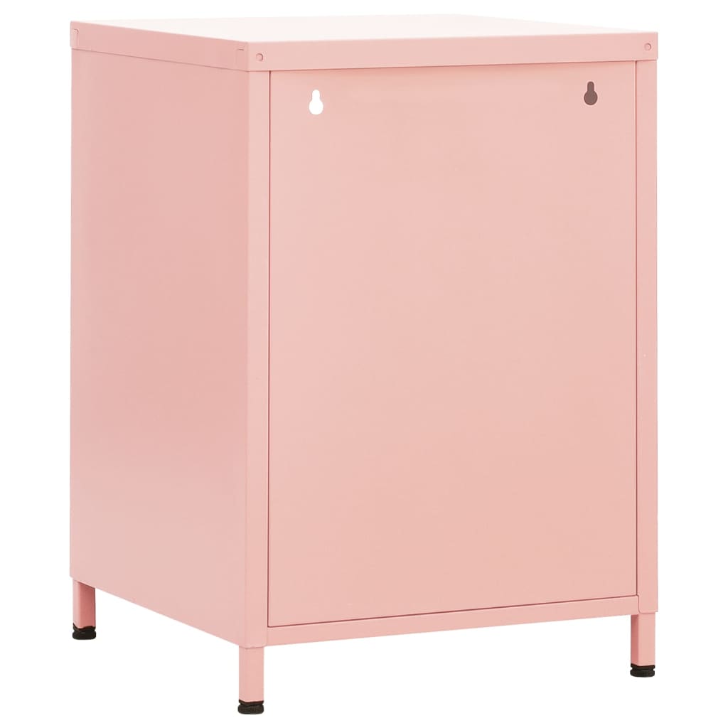 natbord 35x35x51 cm stål pink
