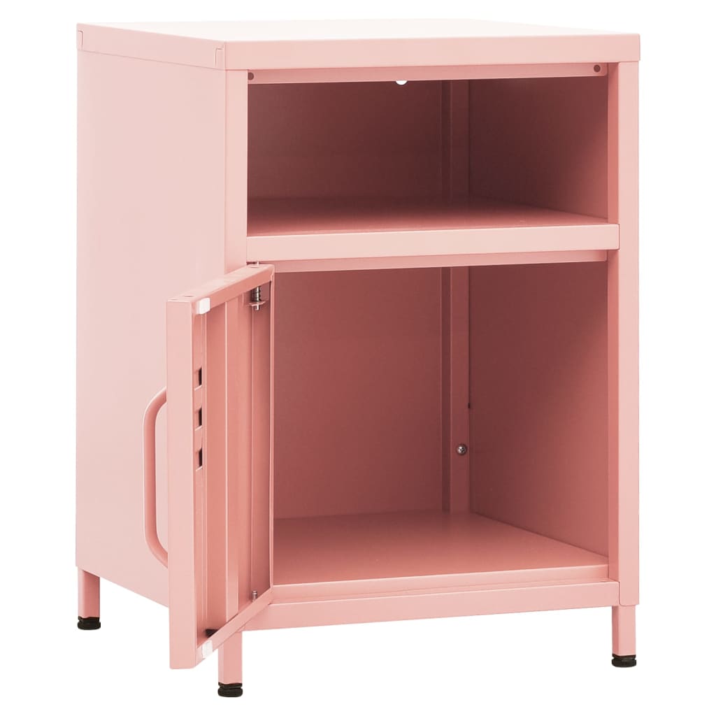 natbord 35x35x51 cm stål pink