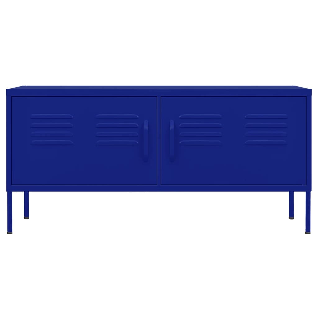 tv-skab 105x35x50 cm stål Marineblå