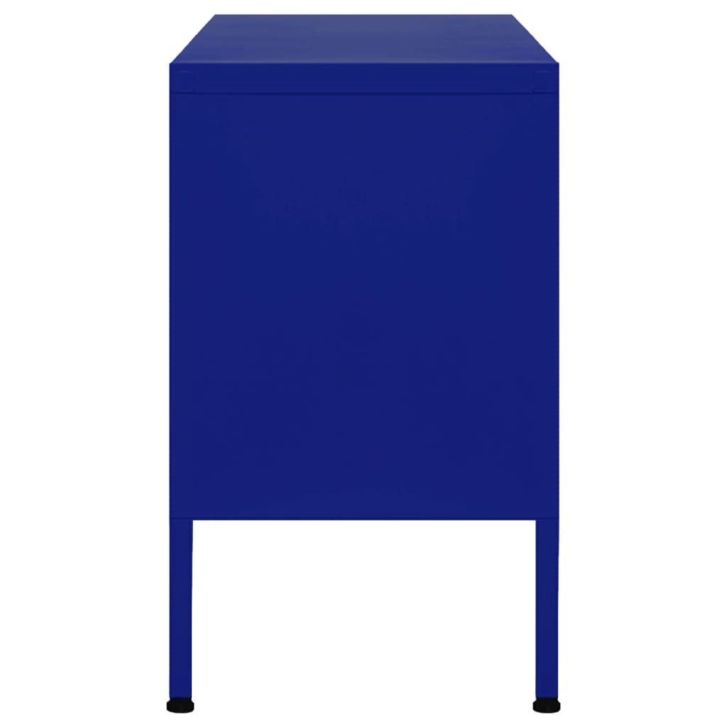 tv-skab 105x35x50 cm stål Marineblå