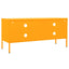 tv-skab 105x35x50 cm stål  Sennepsgul