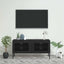 tv-skab 105x35x50 cm stål Sort