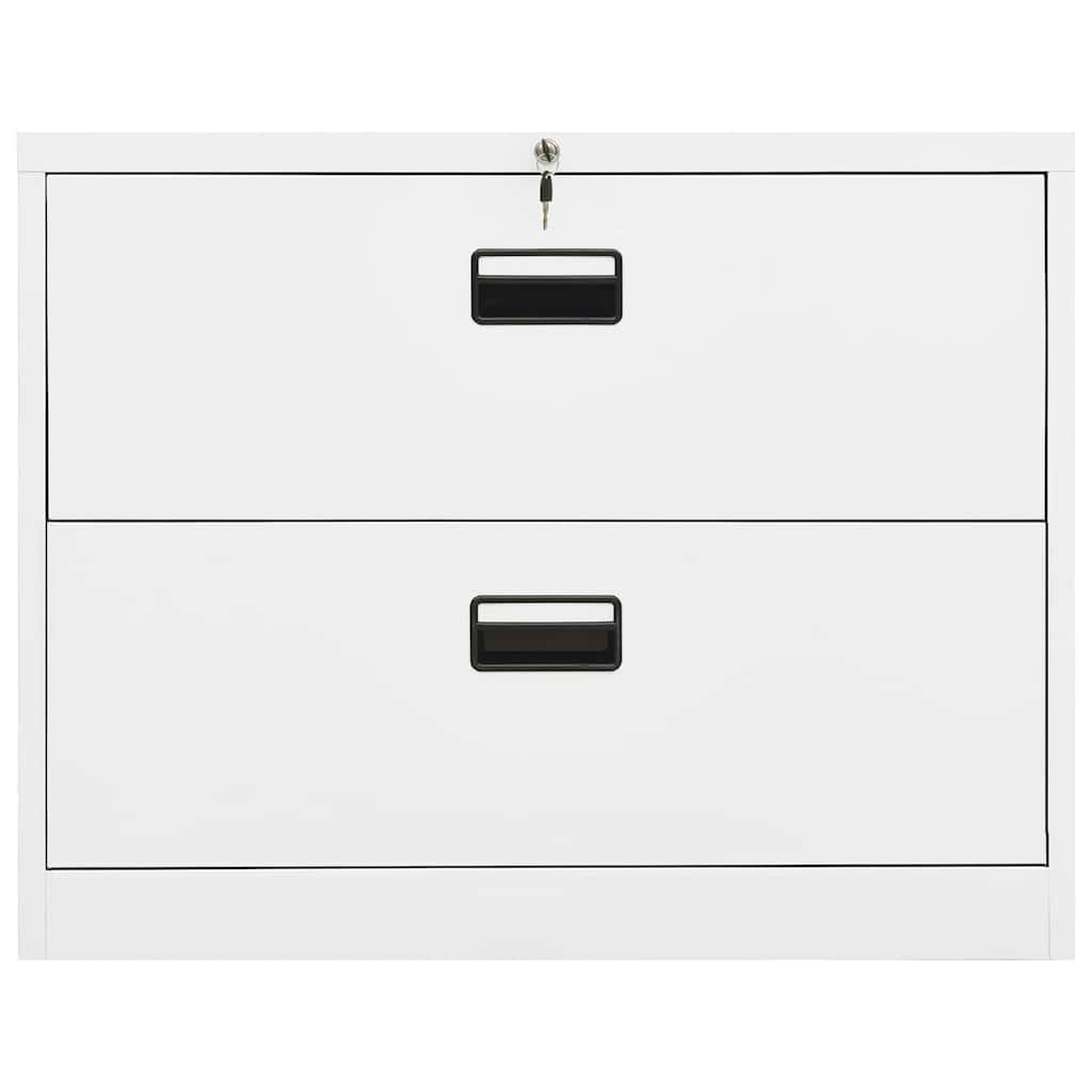 arkivskab 90x46x72,5 cm stål hvid